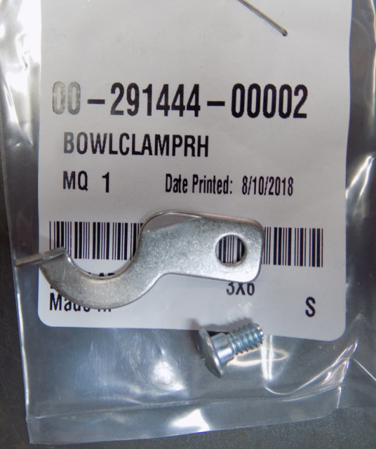 Hobart A200 Mixer R.H. Bowl Clamp 00-219444-00002  W/ Special Screw 00-244614